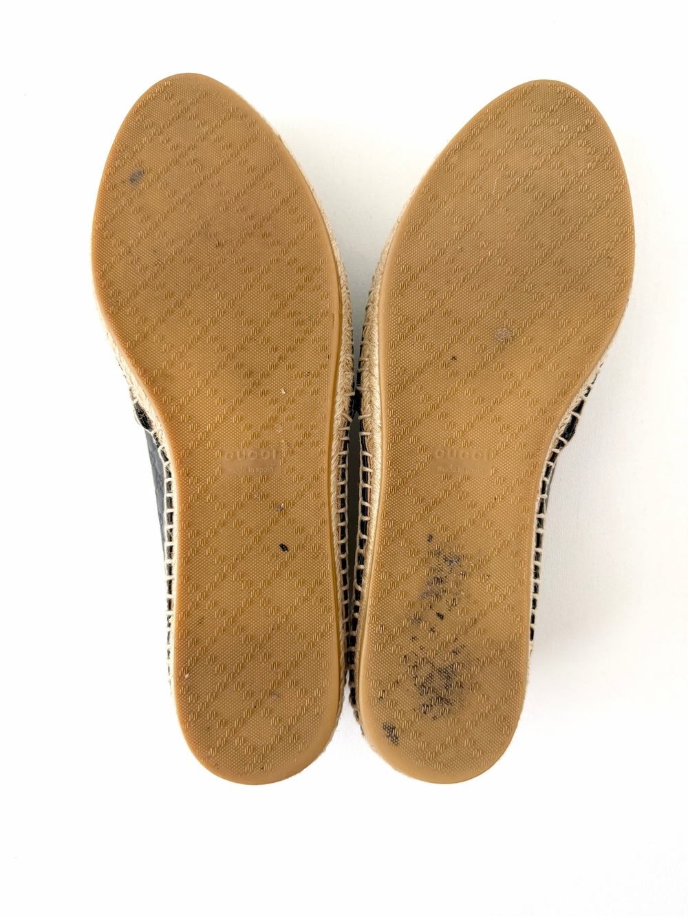 GUCCI | Micro GG Guccissima Monogram Leather Espadrille Flats Black‎ EU 40 - Picture 12 of 12
